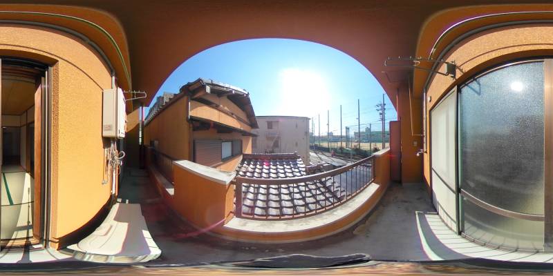 パノラマ画像バルコニー