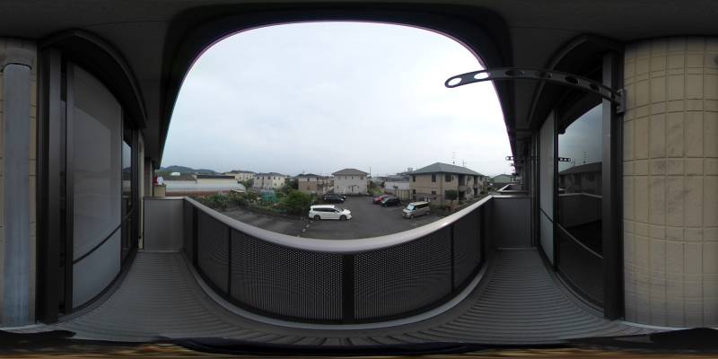 パノラマ画像バルコニー