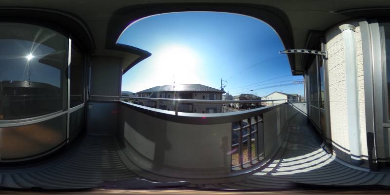 パノラマ画像バルコニー