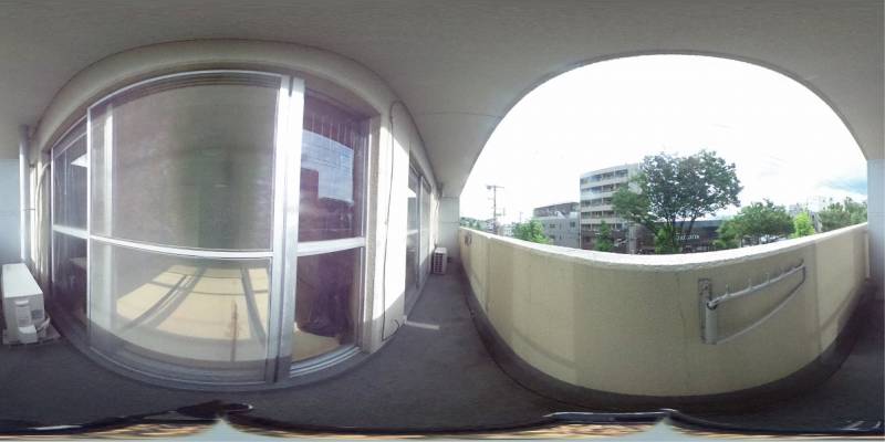 パノラマ画像バルコニー