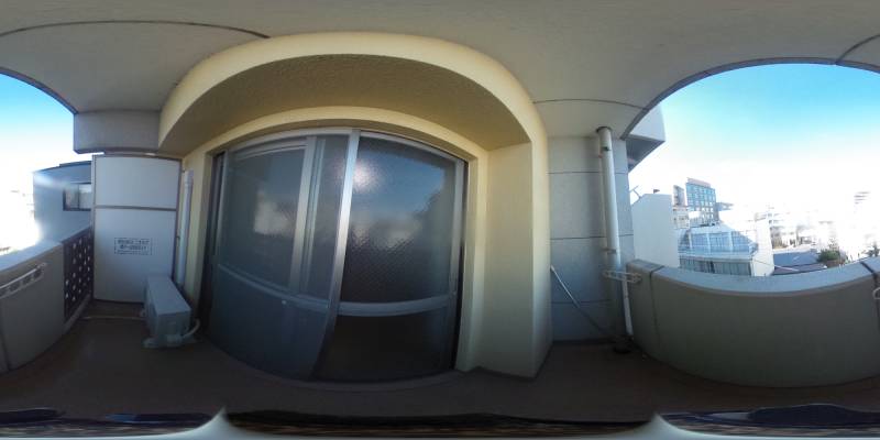 パノラマ画像バルコニー