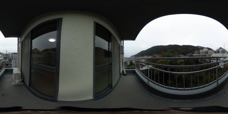パノラマ画像バルコニー