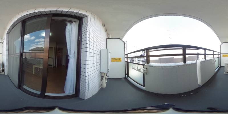 パノラマ画像バルコニー