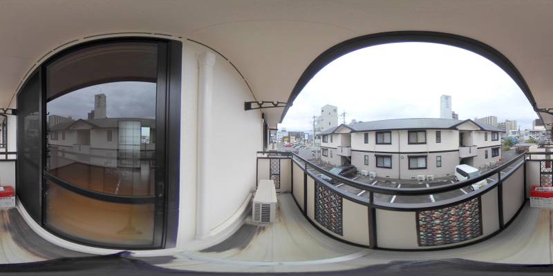パノラマ画像バルコニー