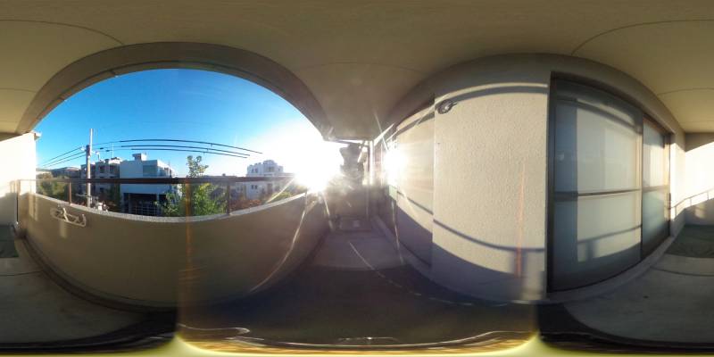 パノラマ画像バルコニー