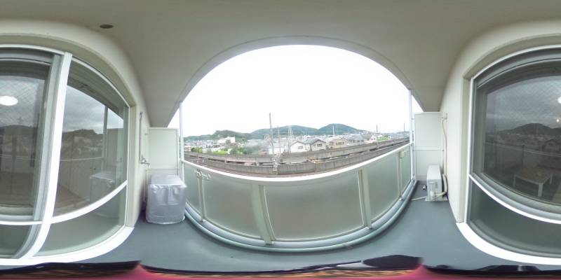 パノラマ画像バルコニー