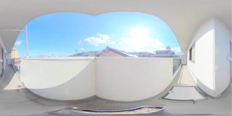 パノラマ画像バルコニー