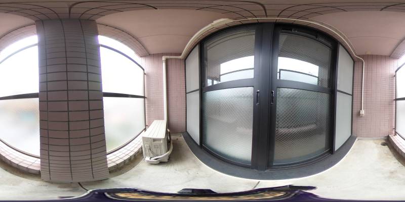 パノラマ画像バルコニー