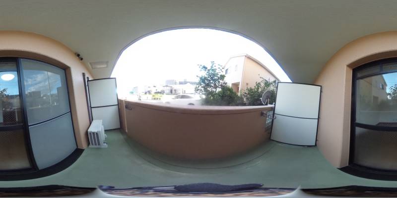 パノラマ画像バルコニー