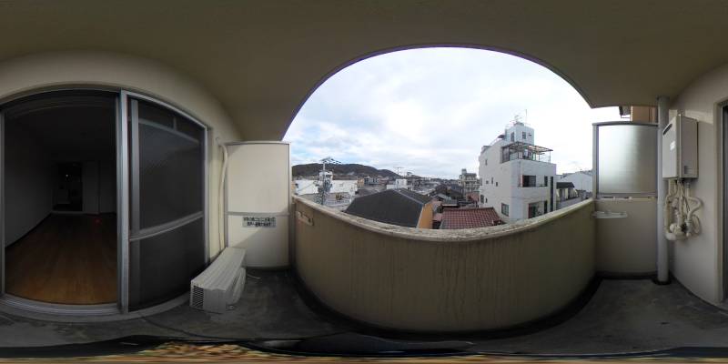 パノラマ画像バルコニー