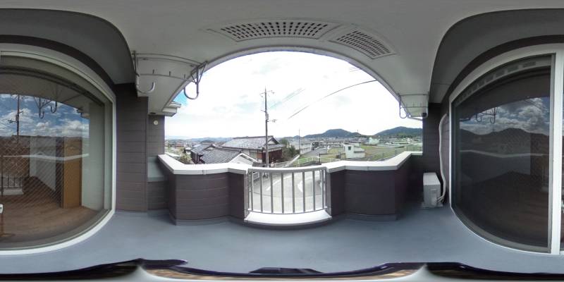 パノラマ画像バルコニー