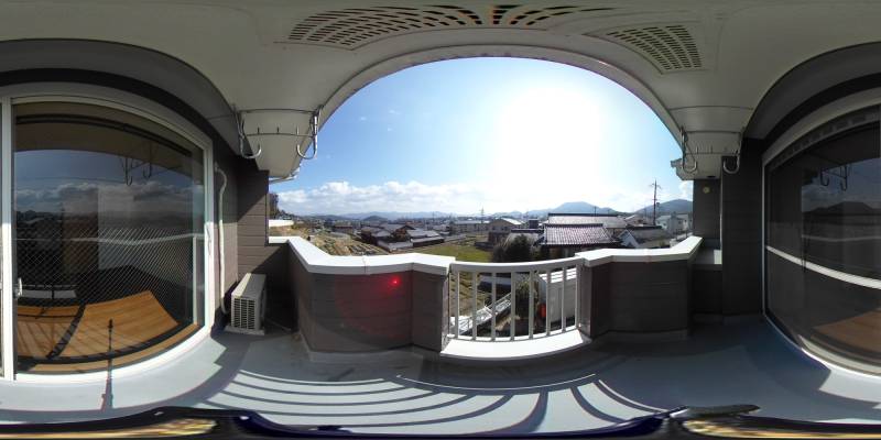 パノラマ画像バルコニー