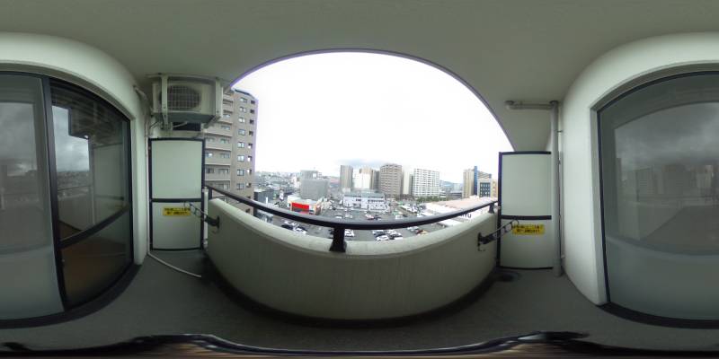 パノラマ画像バルコニー