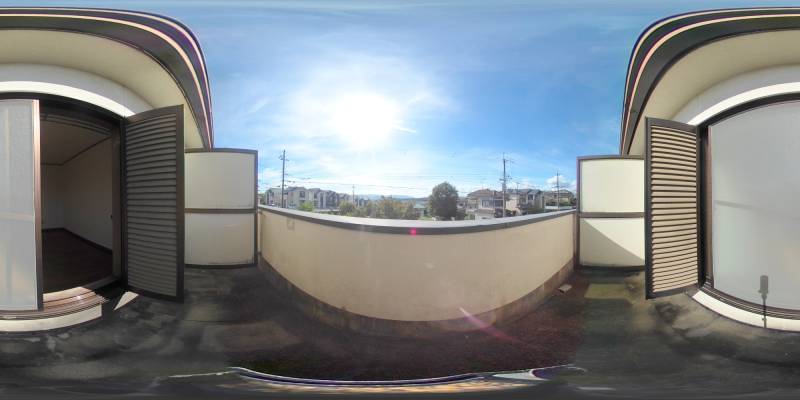 パノラマ画像バルコニー