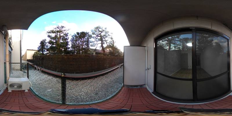 パノラマ画像バルコニー