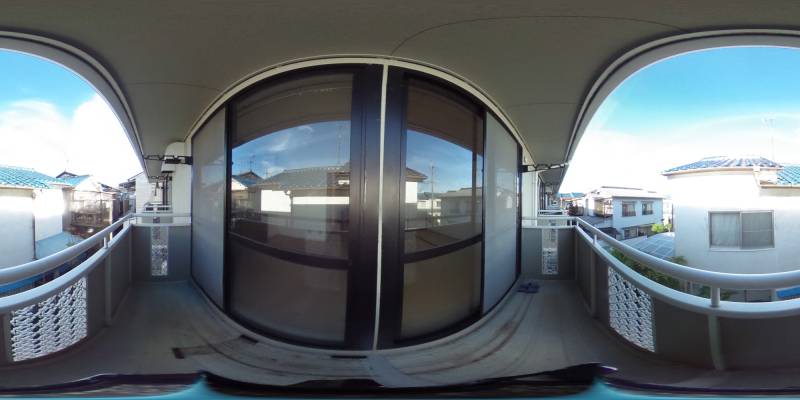 パノラマ画像バルコニー