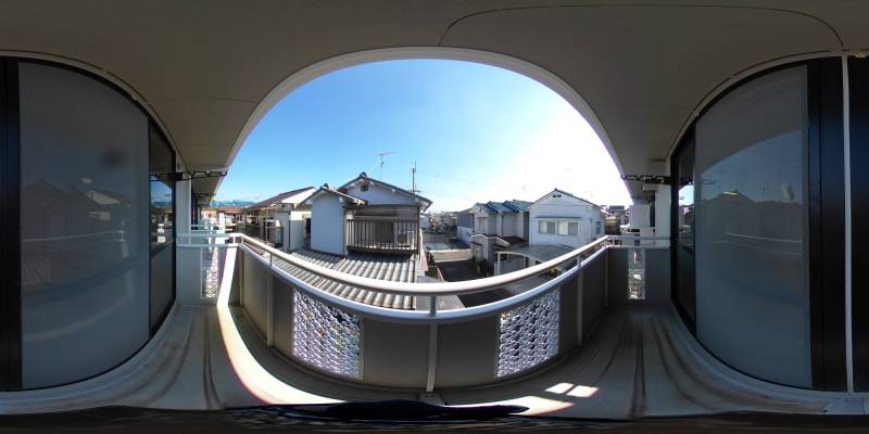 パノラマ画像バルコニー