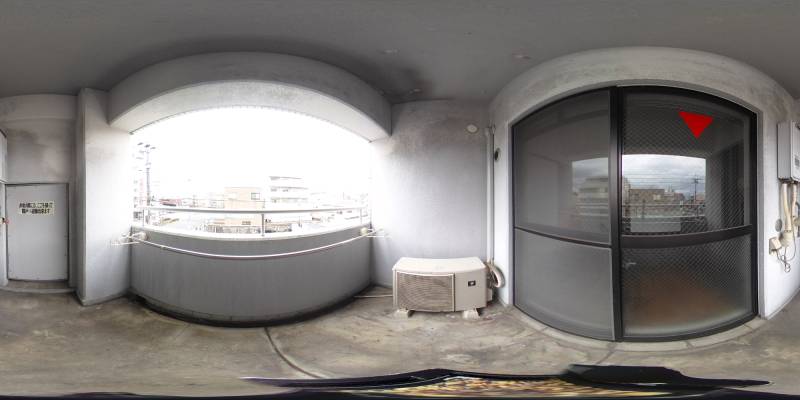 パノラマ画像バルコニー