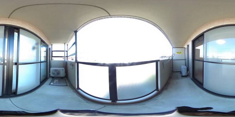 パノラマ画像バルコニー