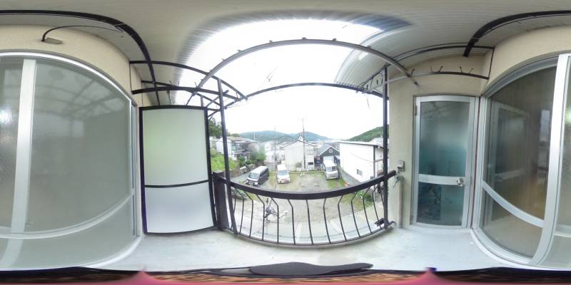 パノラマ画像バルコニー