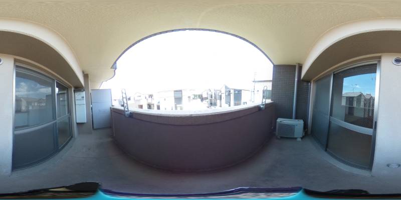 パノラマ画像バルコニー