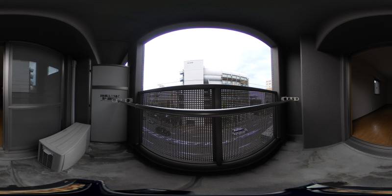 パノラマ画像バルコニー