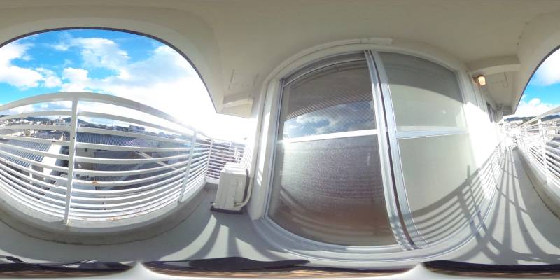 パノラマ画像バルコニー