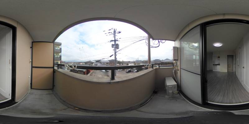 パノラマ画像バルコニー