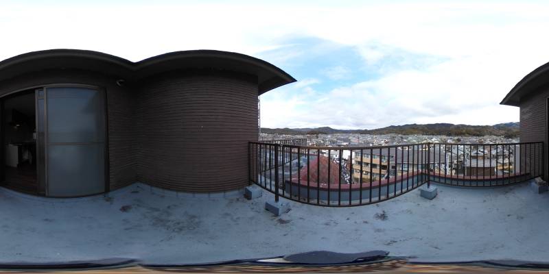 パノラマ画像バルコニー