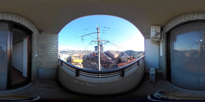 パノラマ画像バルコニー