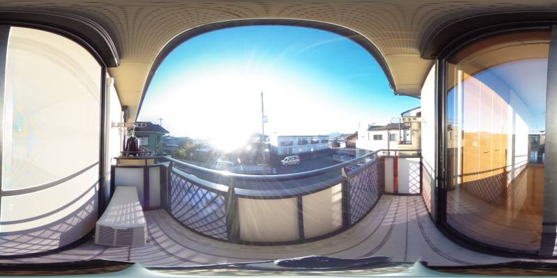 パノラマ画像バルコニー