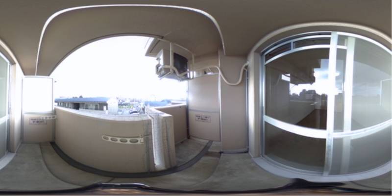 パノラマ画像バルコニー