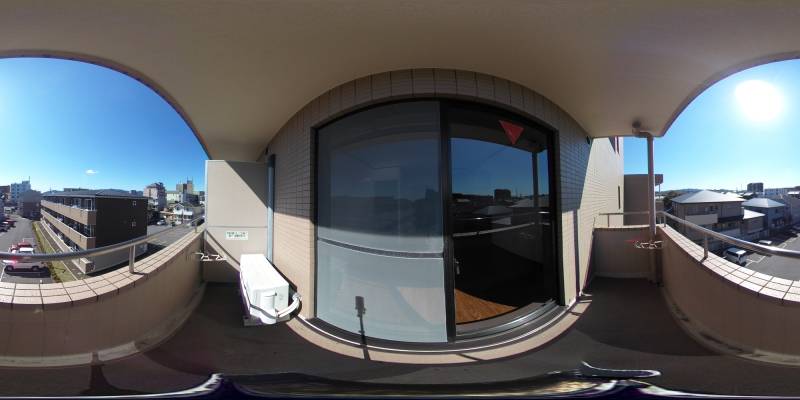 パノラマ画像バルコニー