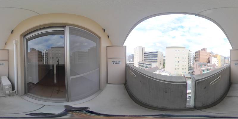 パノラマ画像バルコニー