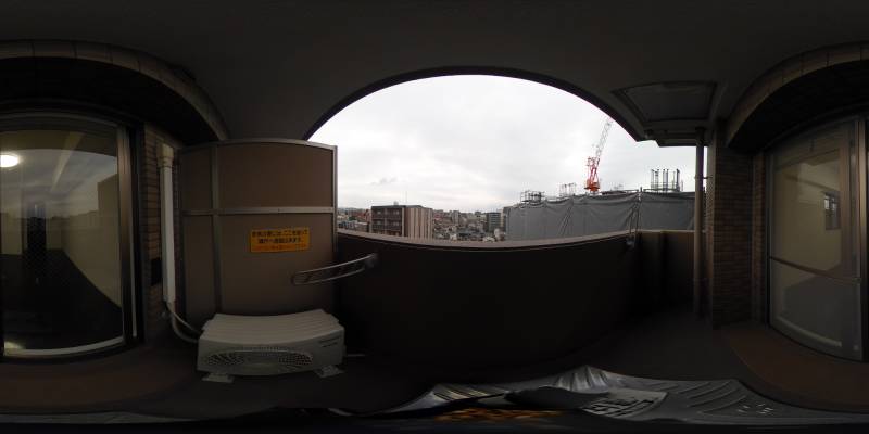 パノラマ画像バルコニー