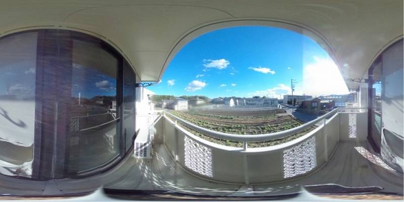 パノラマ画像バルコニー