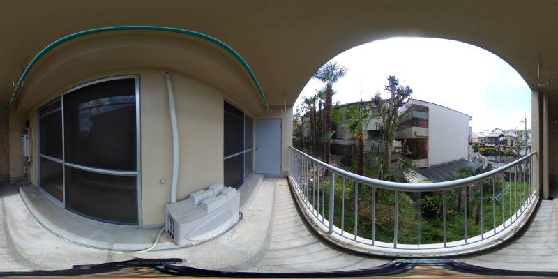 パノラマ画像バルコニー
