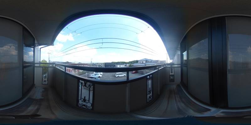 パノラマ画像バルコニー