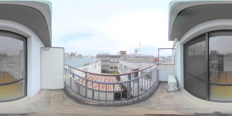 パノラマ画像バルコニー