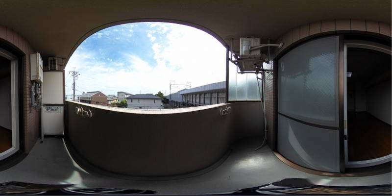 パノラマ画像バルコニー