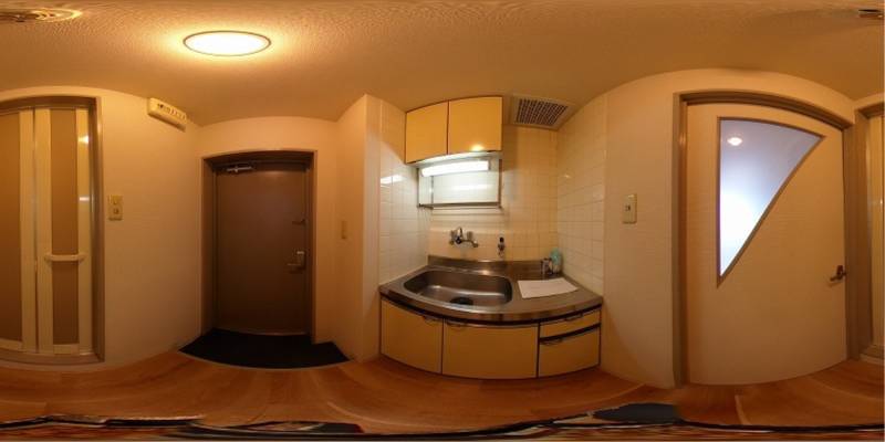 パノラマ画像キッチン