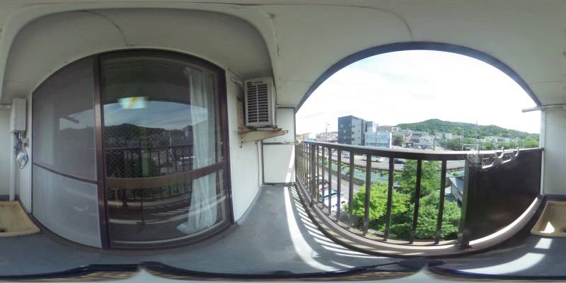 パノラマ画像バルコニー