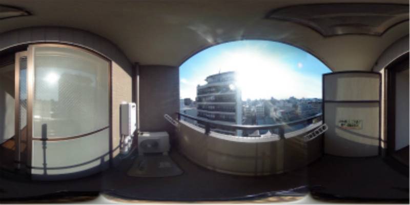 パノラマ画像バルコニー