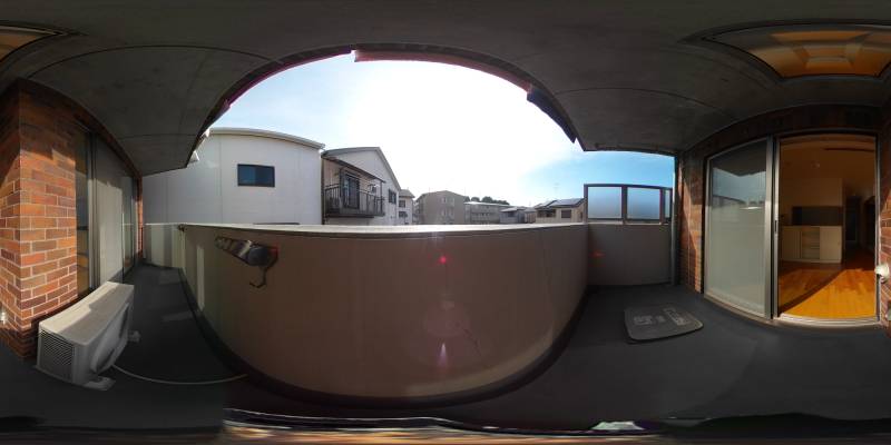 パノラマ画像バルコニー