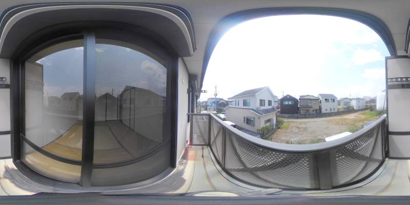 パノラマ画像バルコニー