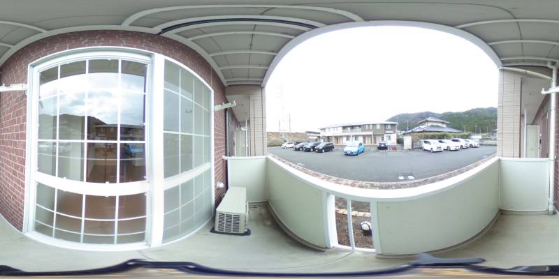 パノラマ画像バルコニー