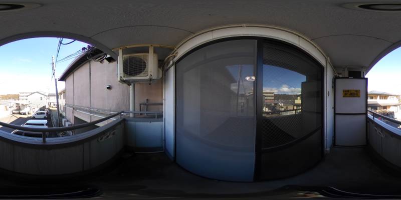 パノラマ画像バルコニー