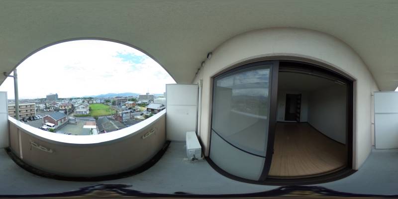 パノラマ画像バルコニー