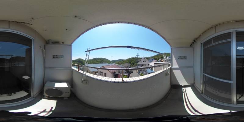 パノラマ画像バルコニー
