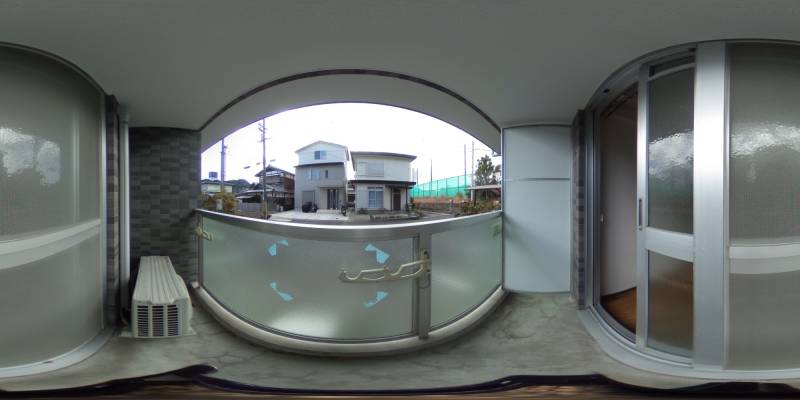 パノラマ画像バルコニー